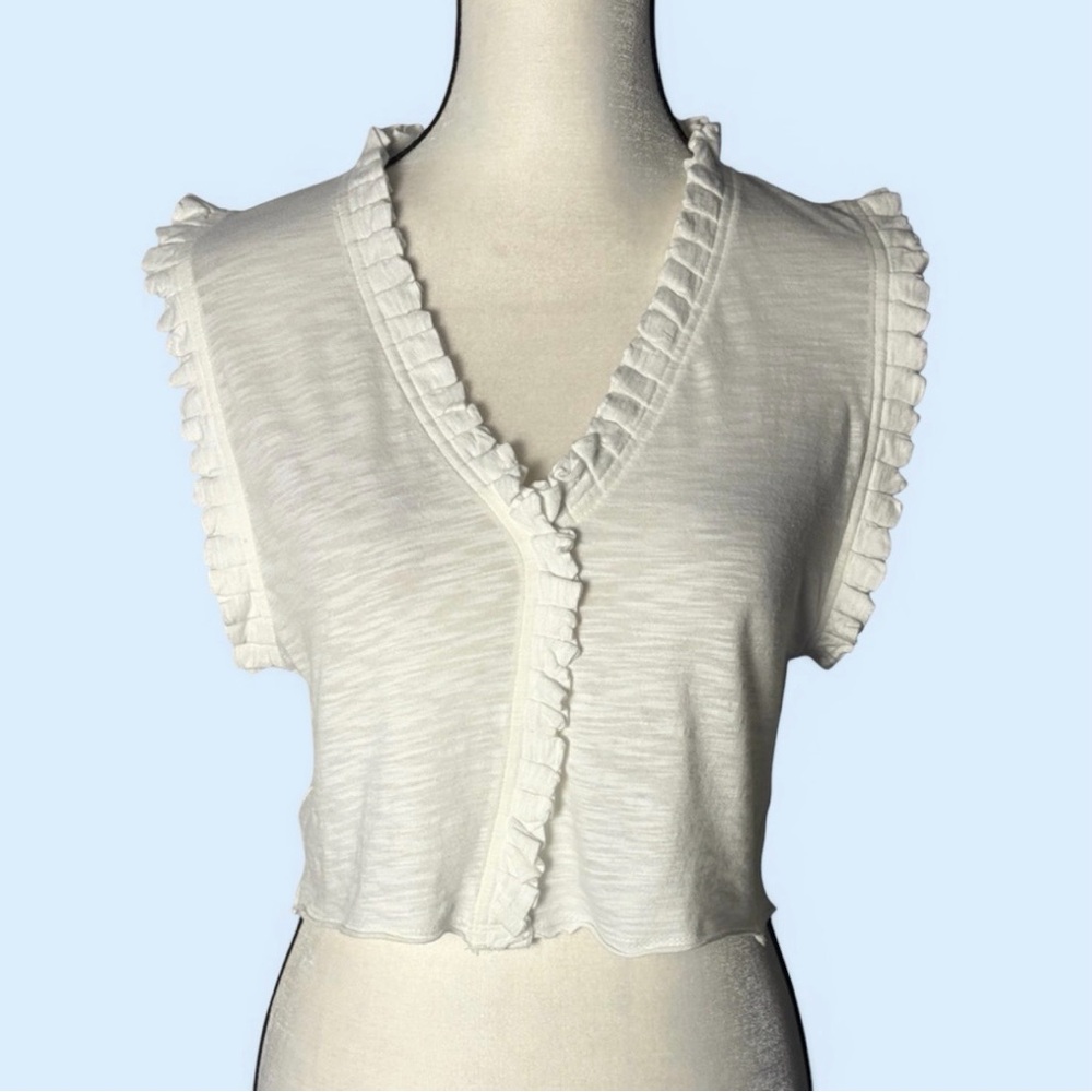 ANDREA BOGOSIAN Pleated Trim Poncho Blouse (Size S)